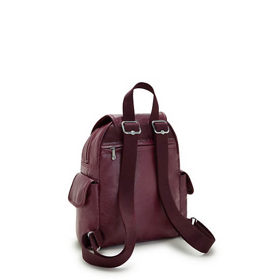 Mochilas Kipling City Pack Mini Classic Metallic Vino | MX 1480MQ